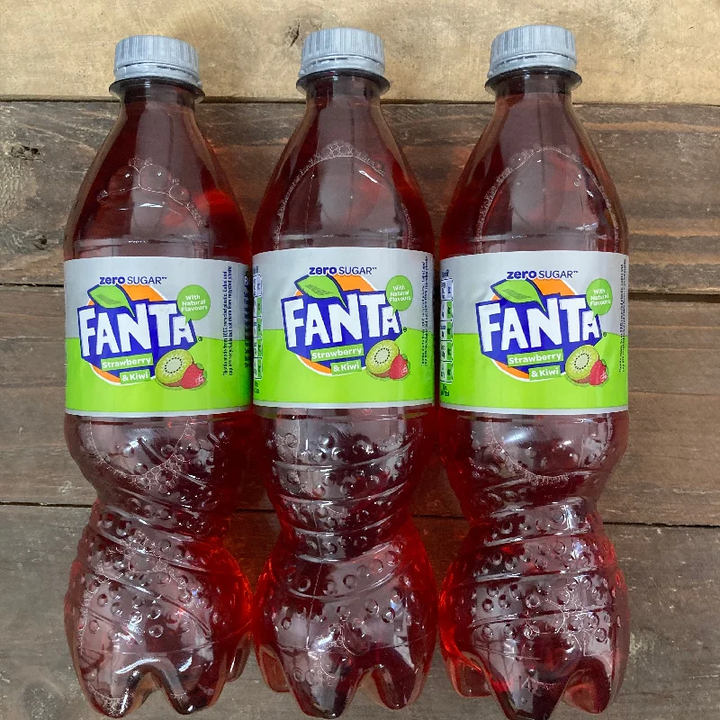 6x Fanta Zero Sugar Strawberry & Kiwi Bottles (6x500ml)