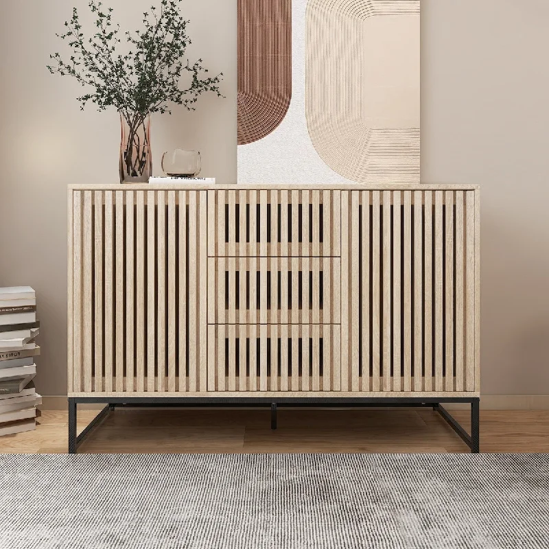 2 Door 3 Drawer Accent Storage Cabinet