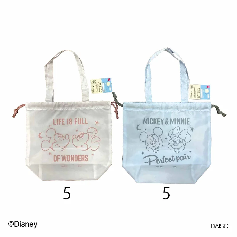 Drawstring Tote Bag - Mickey & Minnie-