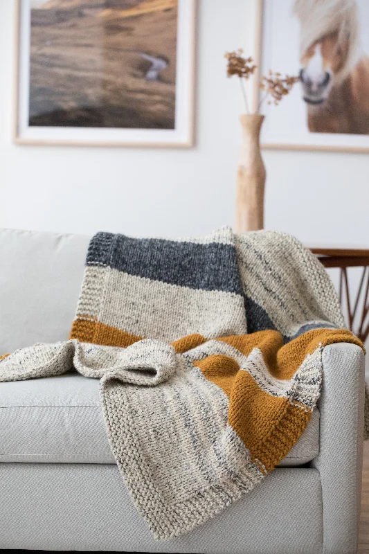 Simple Striped Afghan (Knit) - Version 3