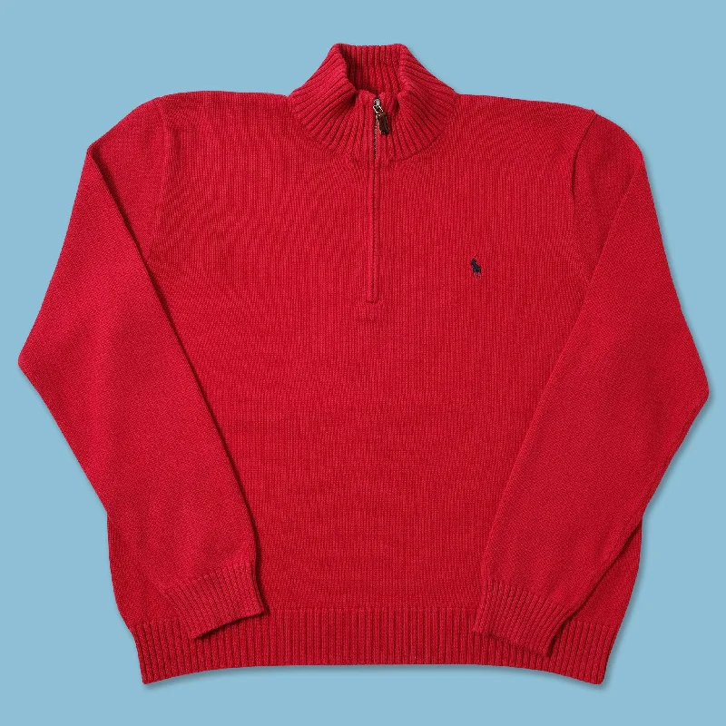 Vintage Polo Ralph Lauren Q-Zip Knit Sweater XLarge