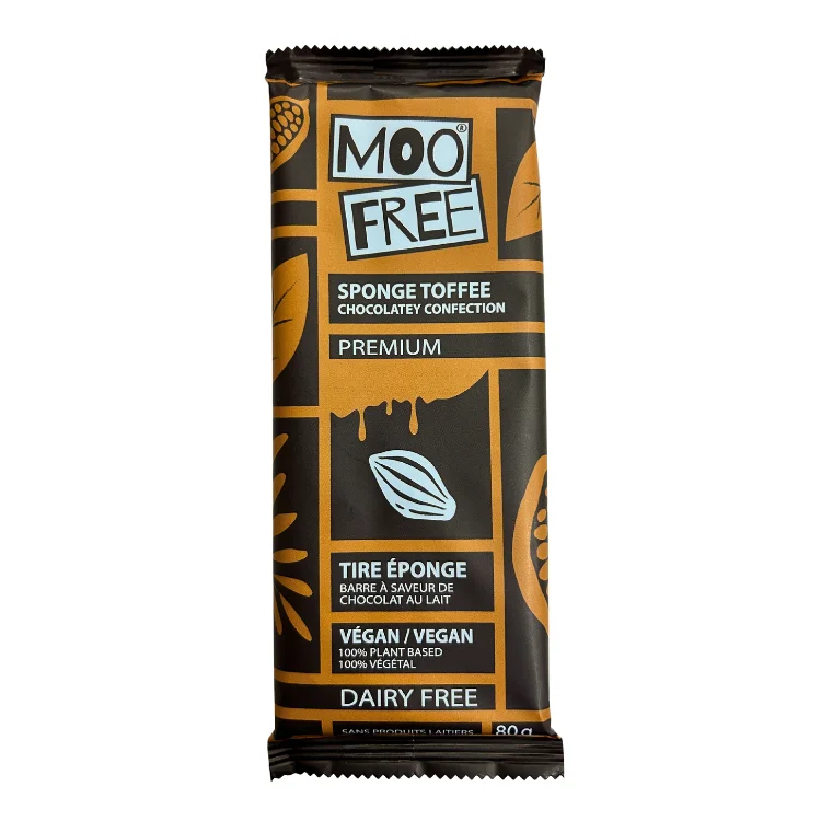 Moo Free Sponge Toffee Milk Chocolate Bar - 80g