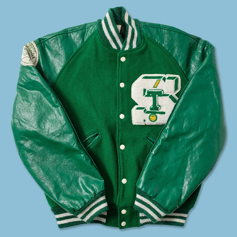 Vintage Wool Leather Varsity Jacket Small
