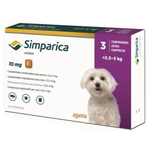 Simparica 2.5 - 5 Kg 10 Mg x 3 Tab
