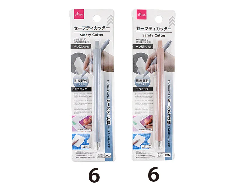 Safety Cutter -Blue - Pink - Ceramic - Retractable-