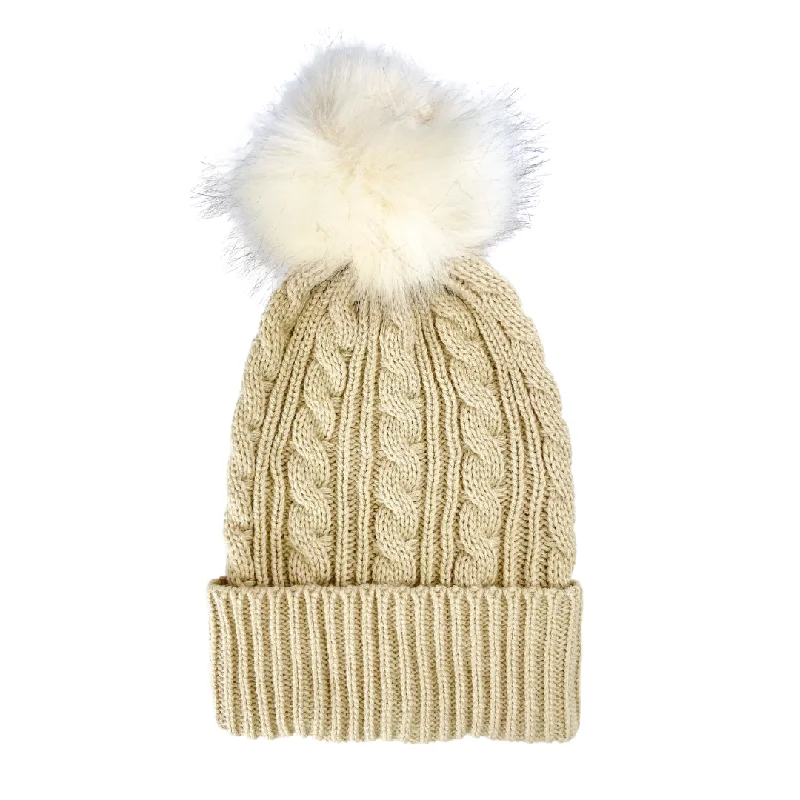 Coco Cable Wool Beanie - Cream