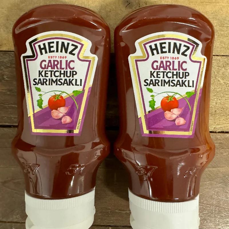 2x Heinz Garlic Tomato Ketchup Bottles (2x460g)