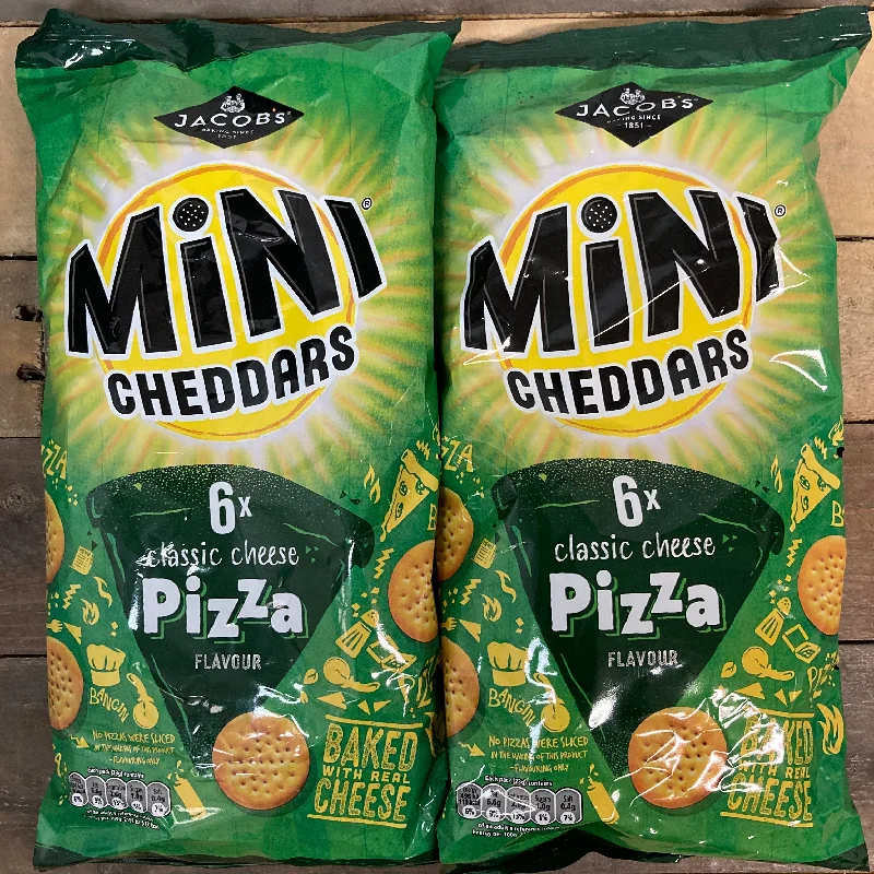 24x Jacobs Mini Cheddars Classic Cheese Pizza Bags (4 Packs of 6x23g)