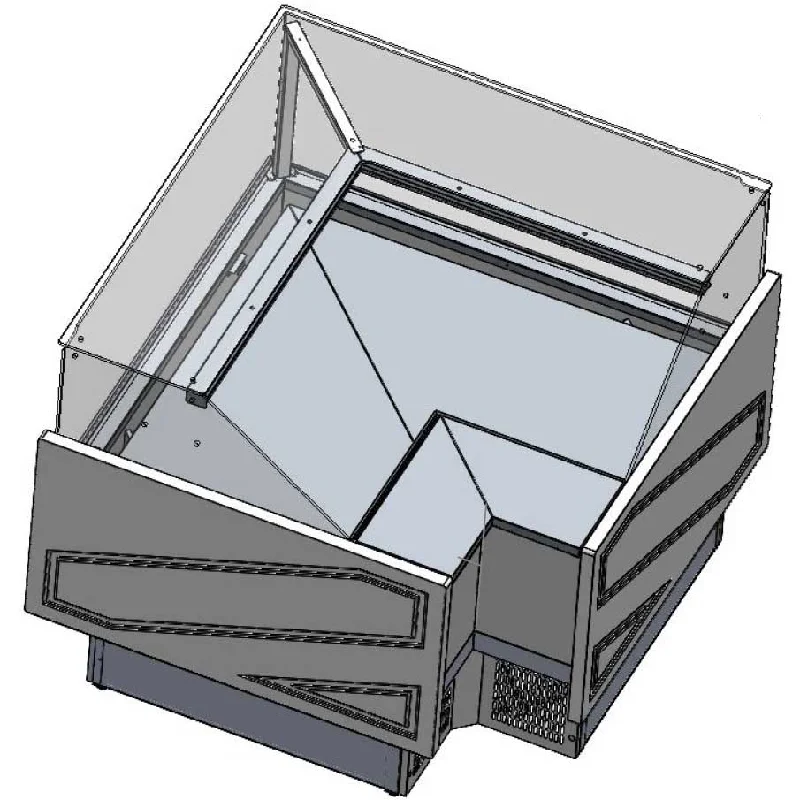 Tecnodom By Fhe Series Mr Corner Deli Display W/ Storage & Castors TDMR-E