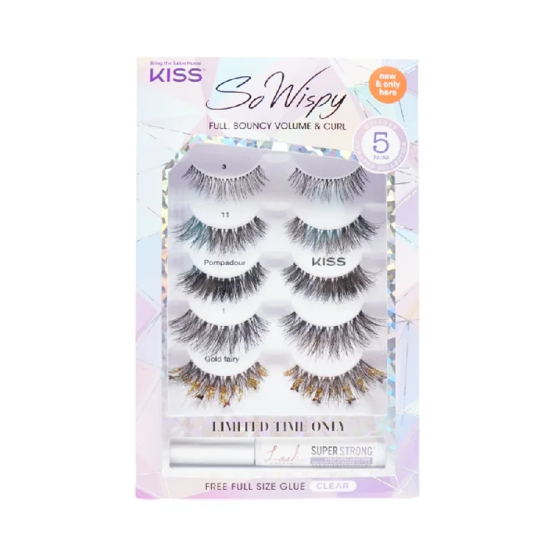 KISS SO WISPY FULL BOUNCY VOLUME & CURL FREE FULL SIZE GLUE