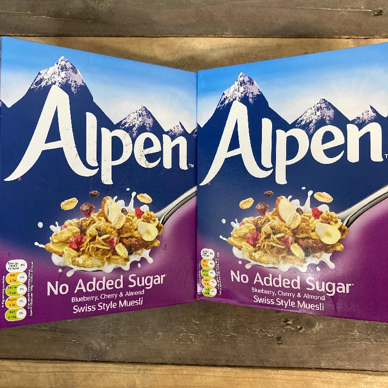 2x Alpen No Added Sugar Blueberry Cherry & Almond Muesli (2x560g)
