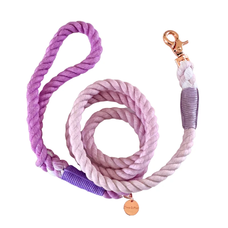Lilac Rope Dog Lead/ Leash