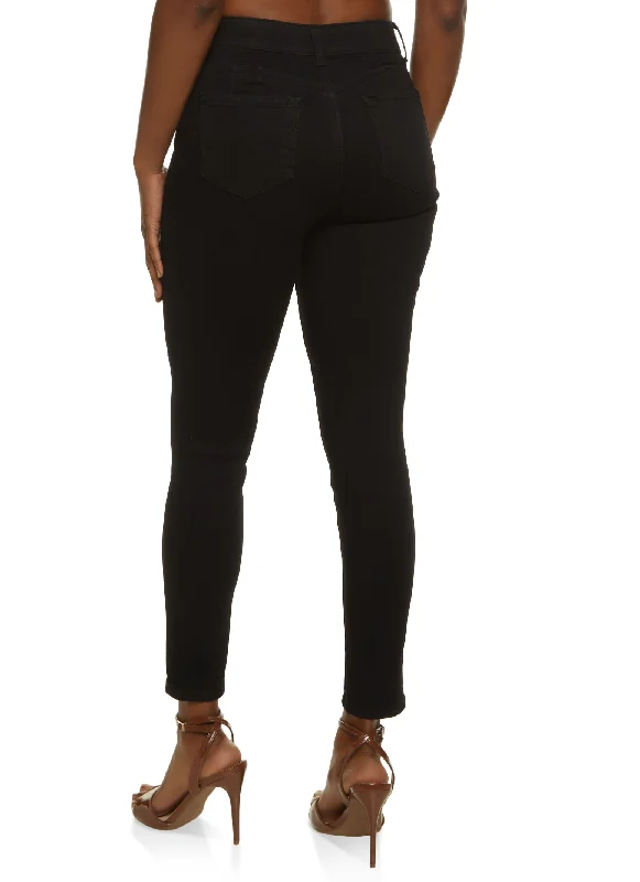 WAX Solid High Waisted Skinny Jeans