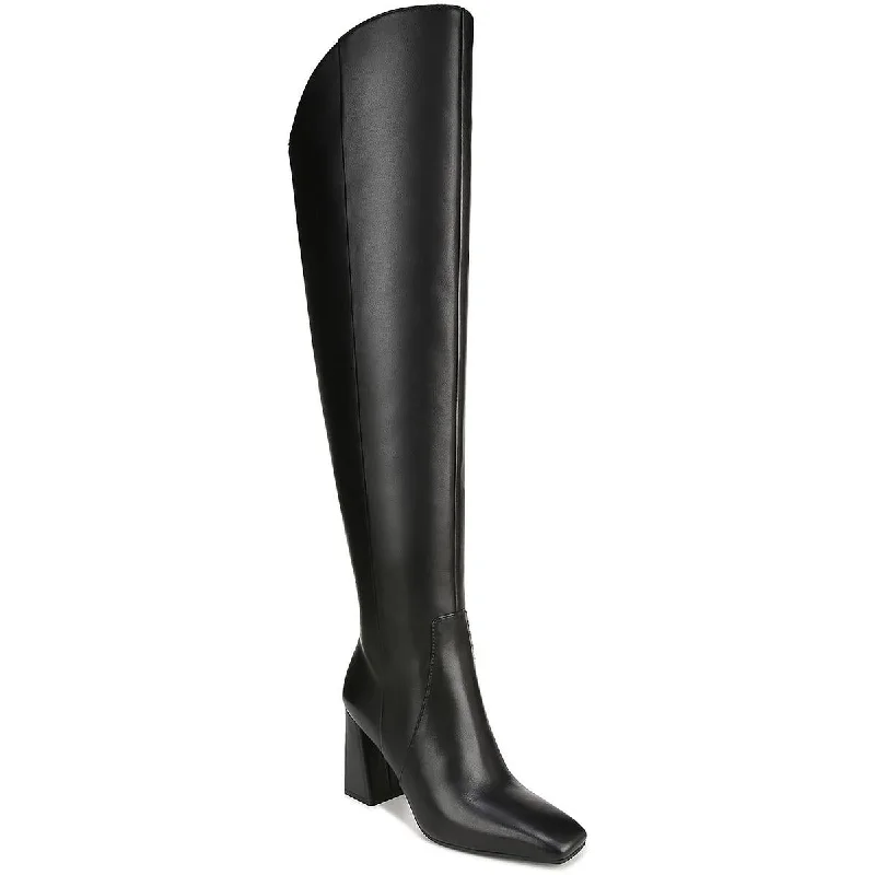 Lyric Womens Leather Wide Calf Over-The-Knee Boots