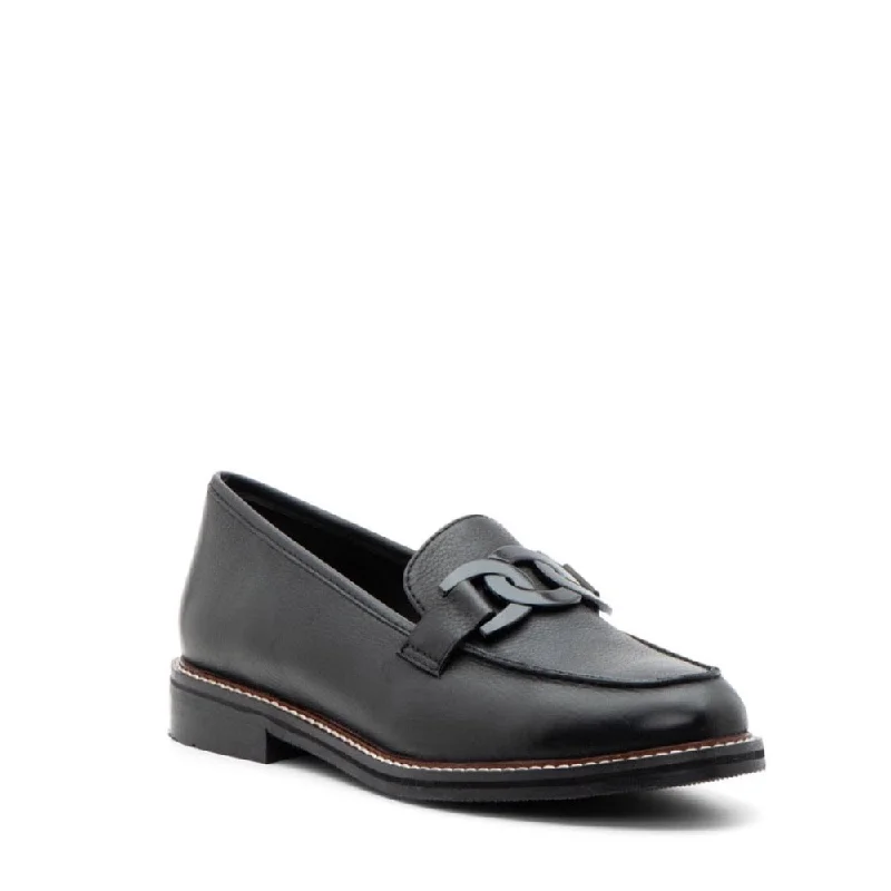 Ara Women's Kyle II Chain Loafer Black Calf Leather