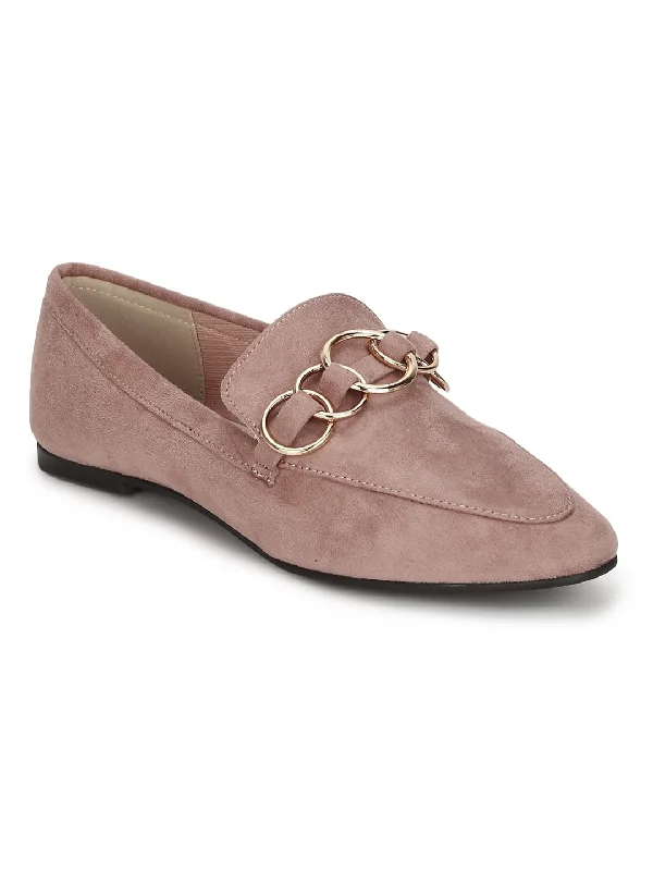 Pink Micro Golden Chain Loafer